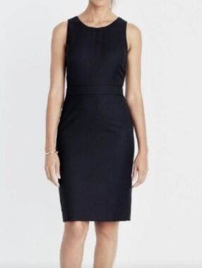 J. Crew Black Sheath Dress Womens Size 6